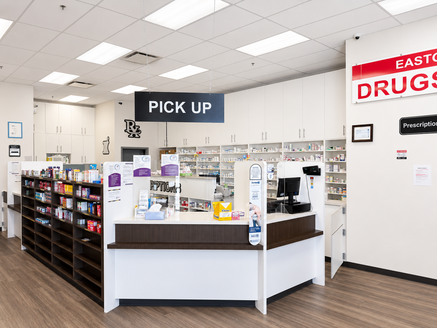 Eastgate Drugs interior pickup counter